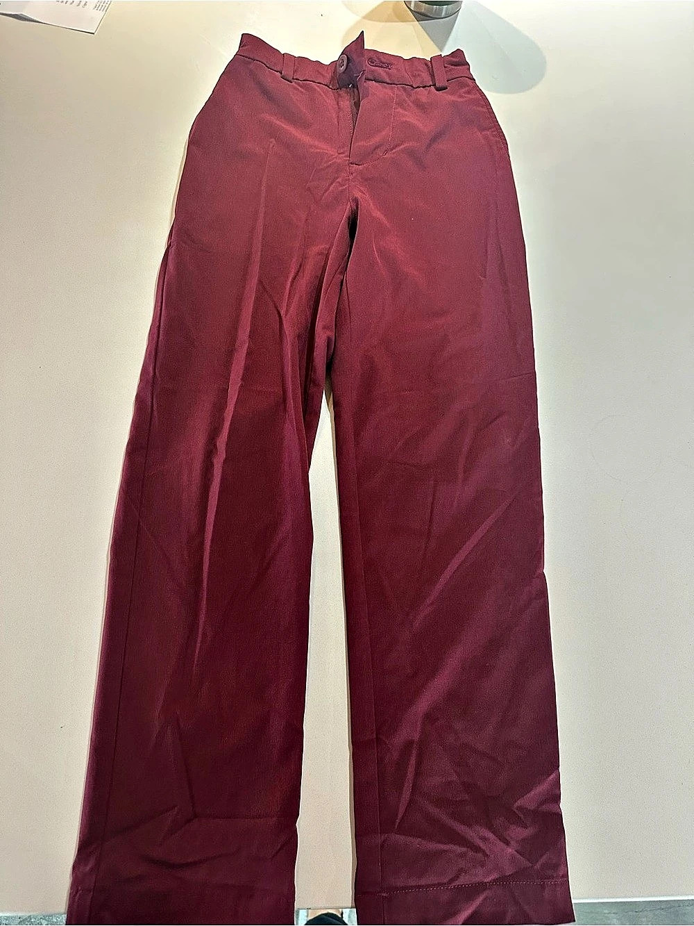 Vineyard Vines Performance Pants Wide Leg Burgundy